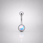 Aurora CZ Titanium Belly Ring detail 6