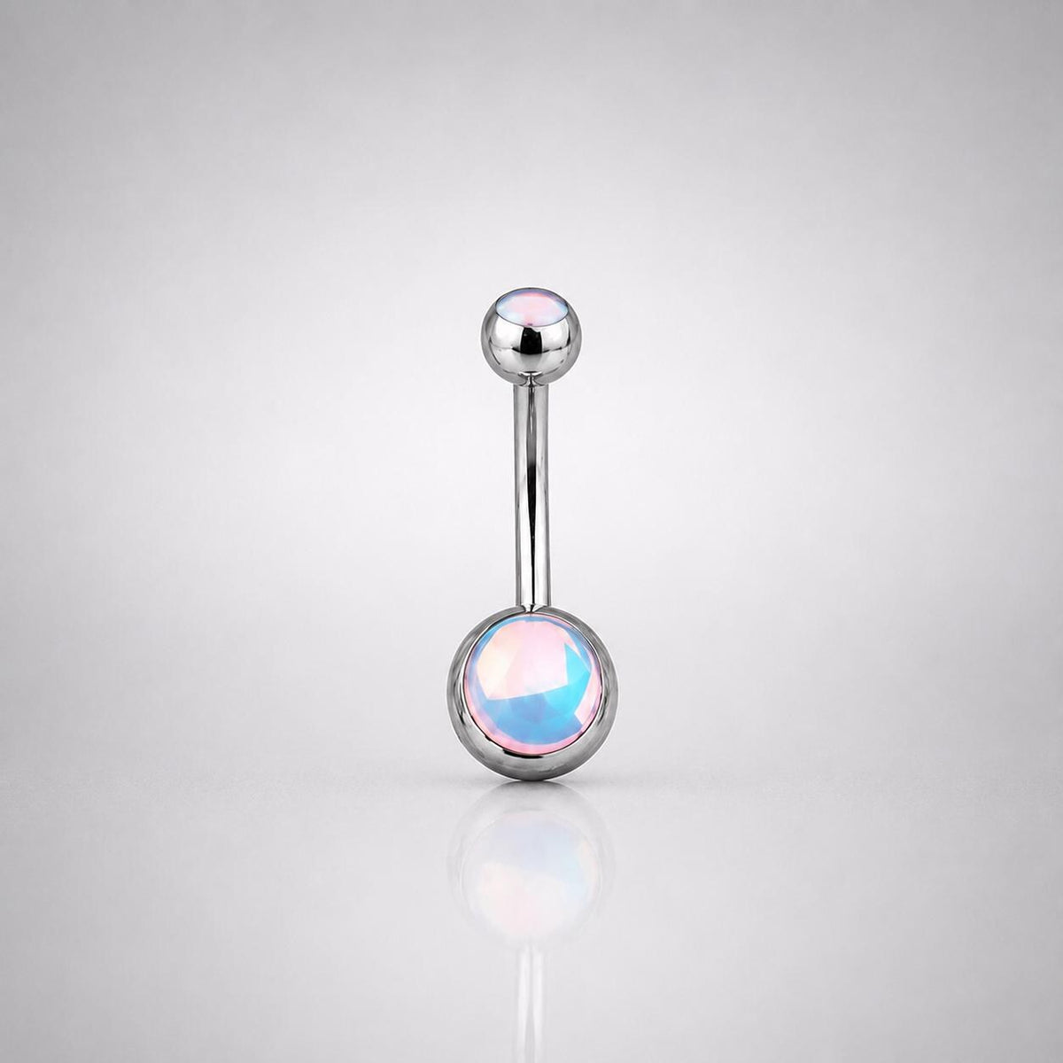 Aurora CZ Titanium Belly Ring detail 6
