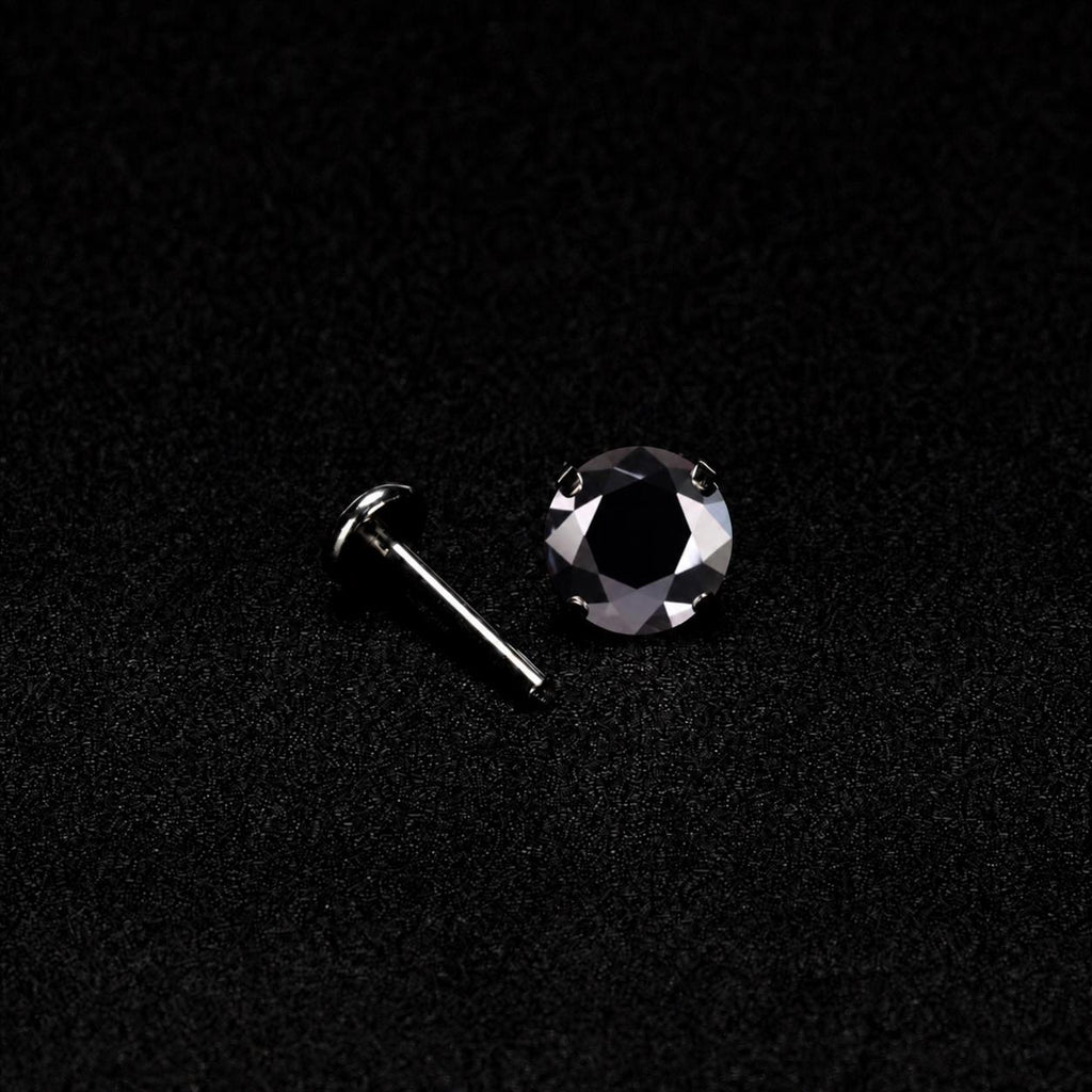 ETSY 4574939111 | IMAGE 5 | Black Moissanite Flat Back Stud