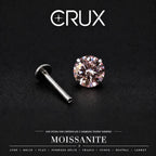 ETSY 4574941595 | IMAGE 1 | Blush Moissanite Flat Back Stud