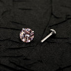 ETSY 4574941595 | IMAGE 3 | Blush Moissanite Flat Back Stud