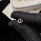 ETSY 4574941595 | IMAGE 4 | Blush Moissanite Flat Back Stud