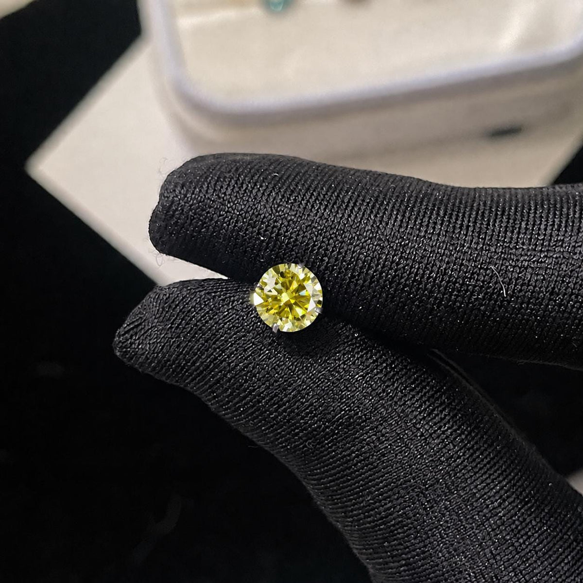 ETSY 4574941013 | IMAGE 4 | Citrine Moissanite Flat Back Stud