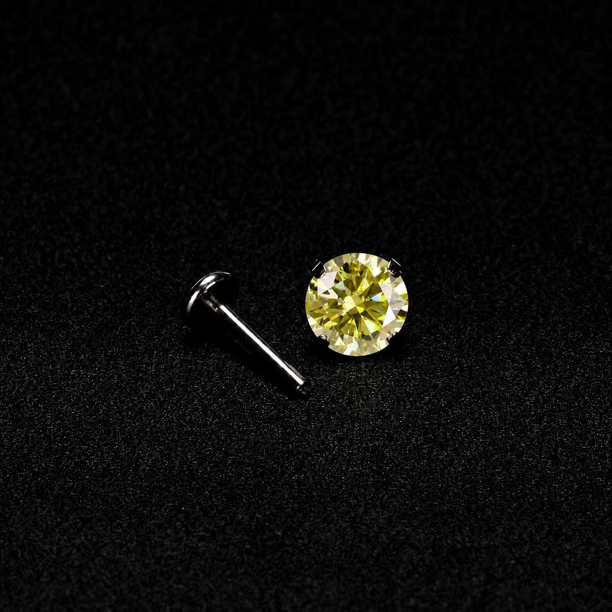 ETSY 4574941013 | IMAGE 6 | Citrine Moissanite Flat Back Stud