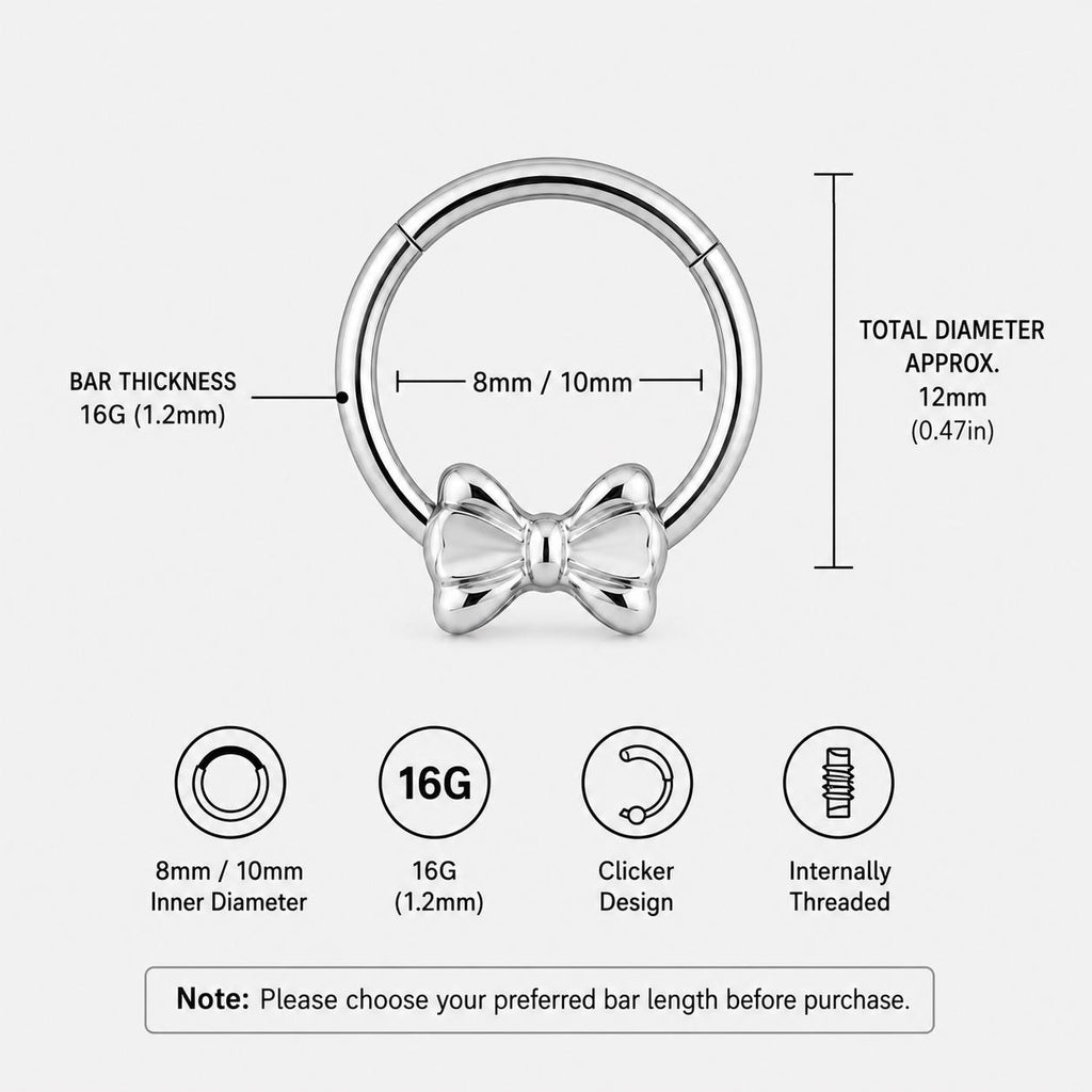 Titanium Bow Septum Clicker detail 13