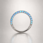 Titanium Pavé CZ Septum Clicker detail 7