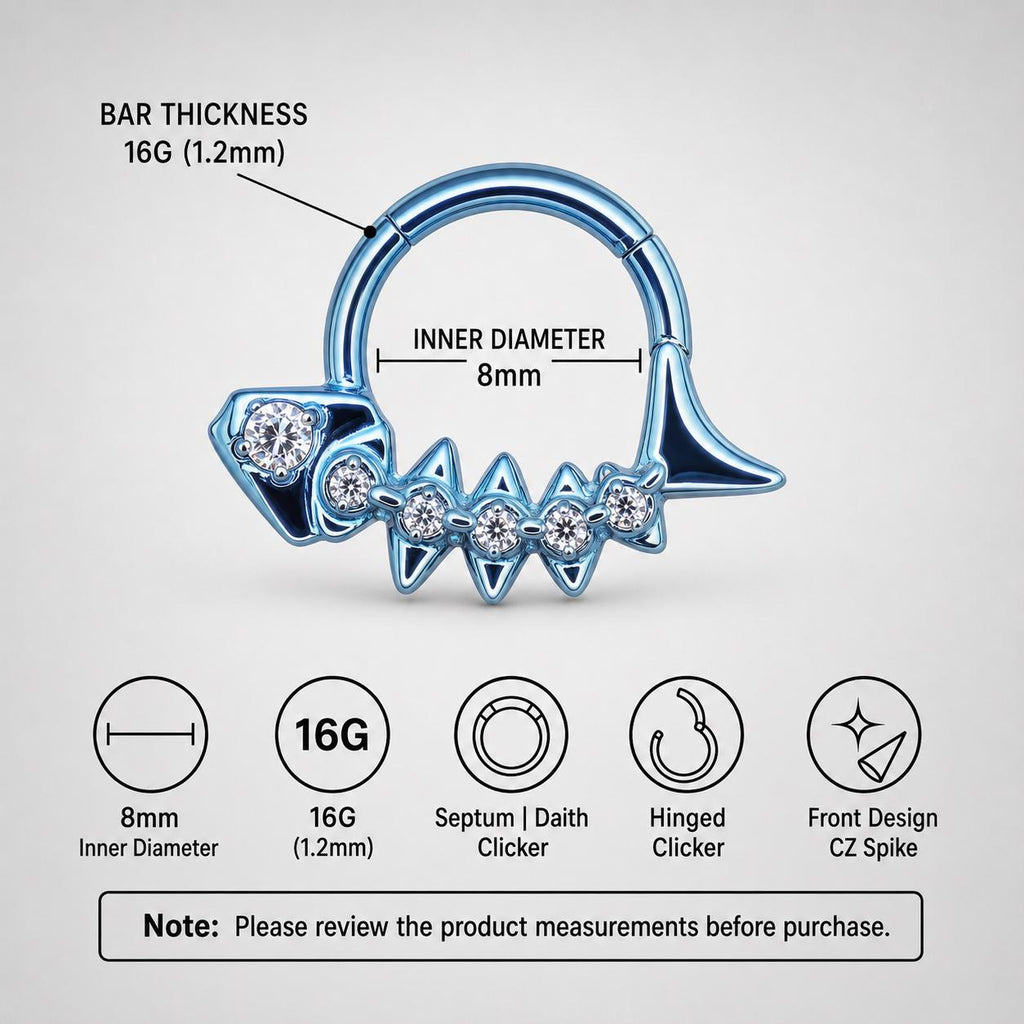 Titanium Fishbone Septum Clicker detail 7