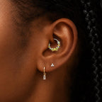 Titanium Starry CZ Septum Clicker detail 3