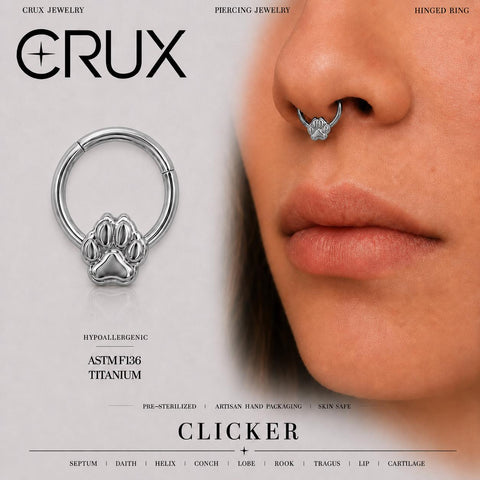 Titan-Septum-Clicker mit Pfotenabdruck