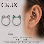 Titanium Crystal Cat Ear Septum Clicker