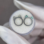 Titanium Crystal Cat Ear Septum Clicker detail 3