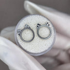 Titanium Crystal Cat Ear Septum Clicker detail 4
