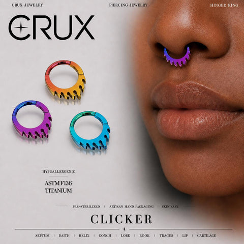 Titan-Septum-Clicker mit Tropfen-Design