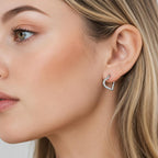 Titanium CZ Heart Septum Clicker detail 3