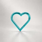 Titanium CZ Heart Septum Clicker detail 12