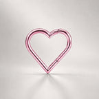 Titanium CZ Heart Septum Clicker detail 13