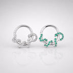 Titanium Snake CZ Septum Clicker detail 7