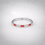 Titanium Baguette CZ Septum Clicker detail 5