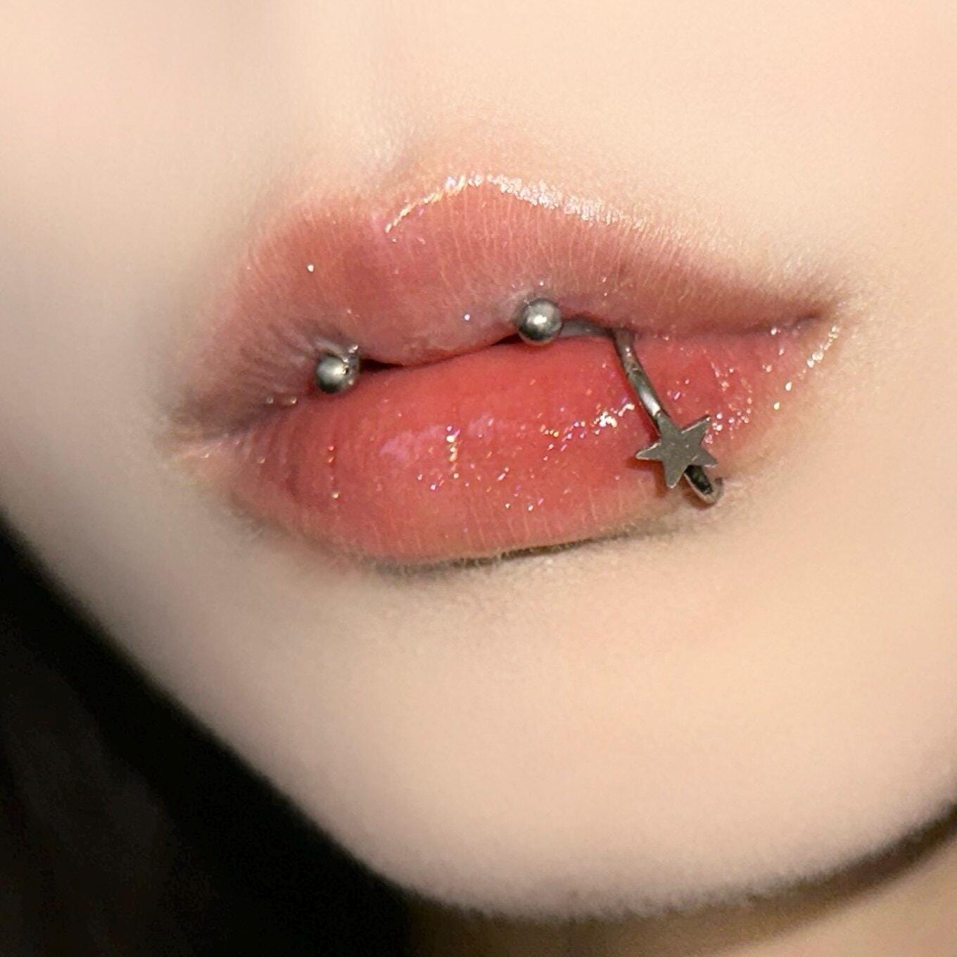 Titanium Celestial Motif Septum Clicker detail 2