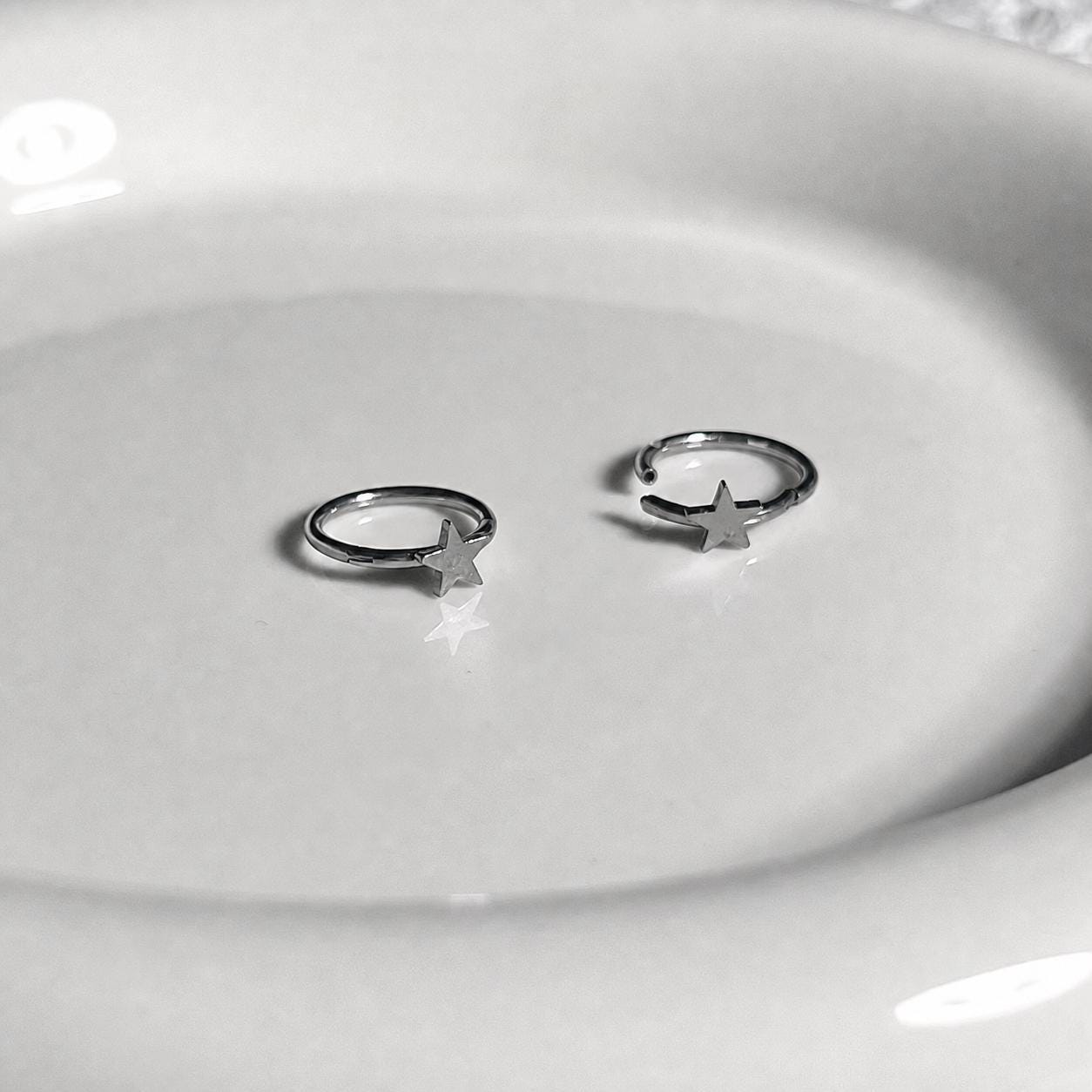 Titanium Celestial Motif Septum Clicker detail 3