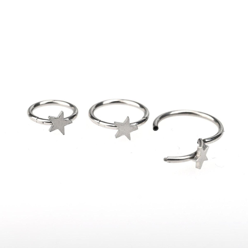 Titanium Celestial Motif Septum Clicker detail 4