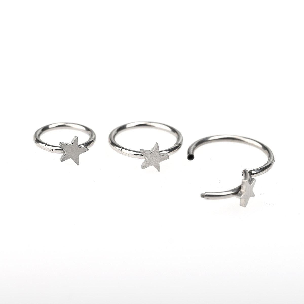 Titanium Celestial Motif Septum Clicker detail 4