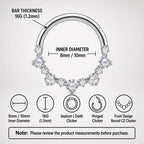 Titanium Graduated CZ Septum Clicker detail 7
