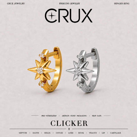 Clicker de septum Starburst en titane