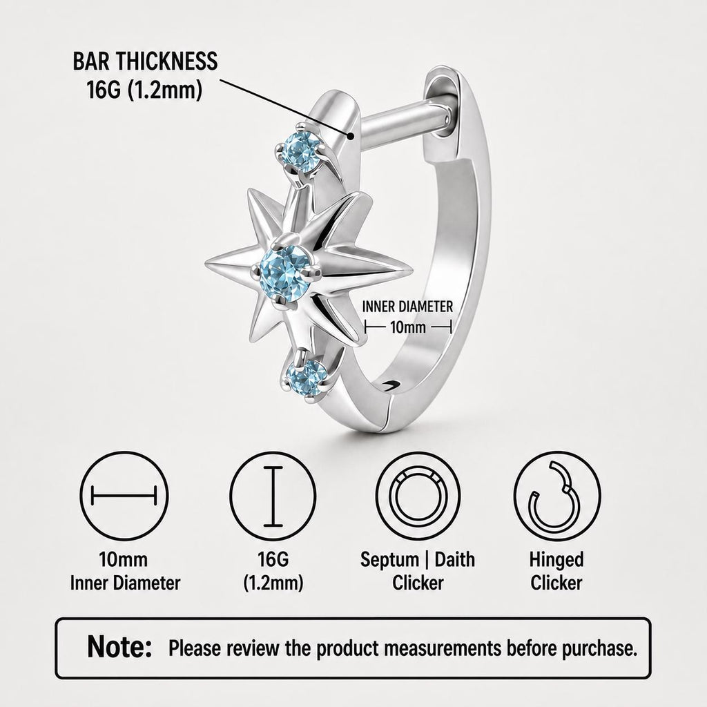 Titanium Starburst Septum Clicker detail 16