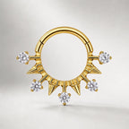 Titanium Spike CZ Septum Clicker detail 7