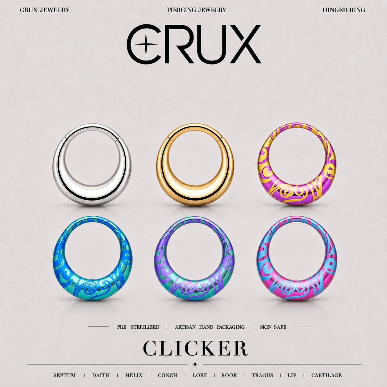 Titanium Crescent Septum Clicker