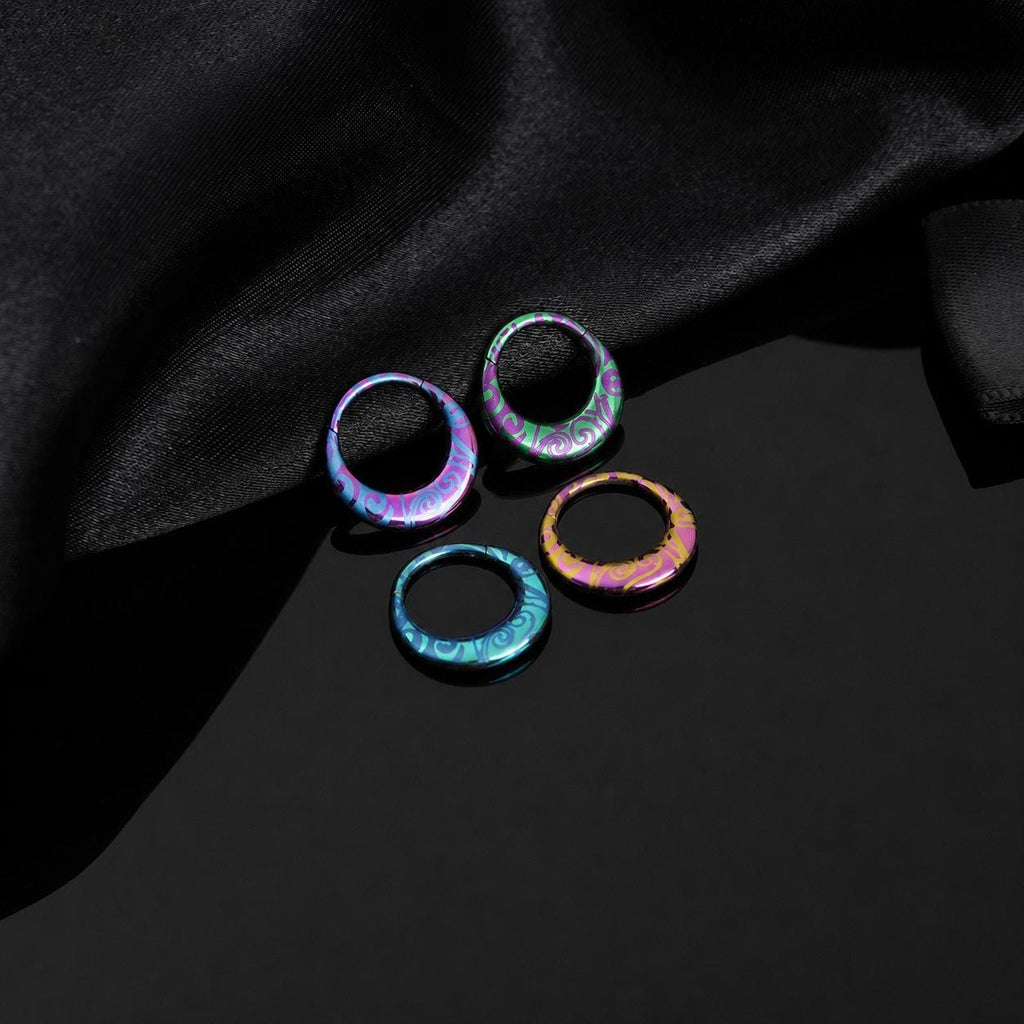 Titanium Crescent Septum Clicker detail 6