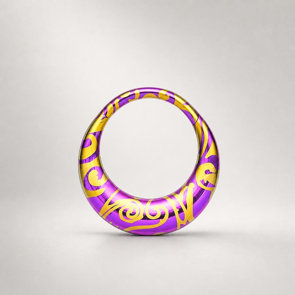 Titanium Crescent Septum Clicker detail 12