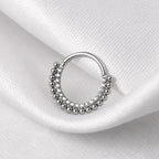Titanium Beaded CZ Septum Clicker detail 5