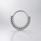 Titanium Beaded CZ Septum Clicker detail 8