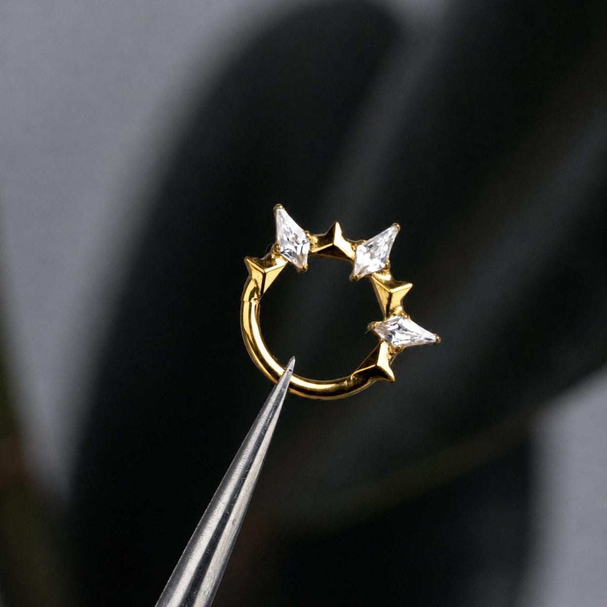 Titanium Star Septum Clicker detail 5