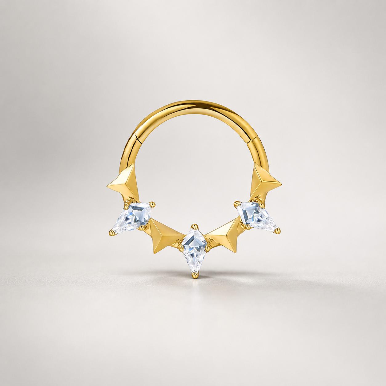 Titanium Star Septum Clicker detail 7
