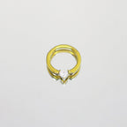 Titanium Sweetheart CZ Septum Clicker detail 4