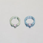Titanium Sweetheart CZ Septum Clicker detail 6