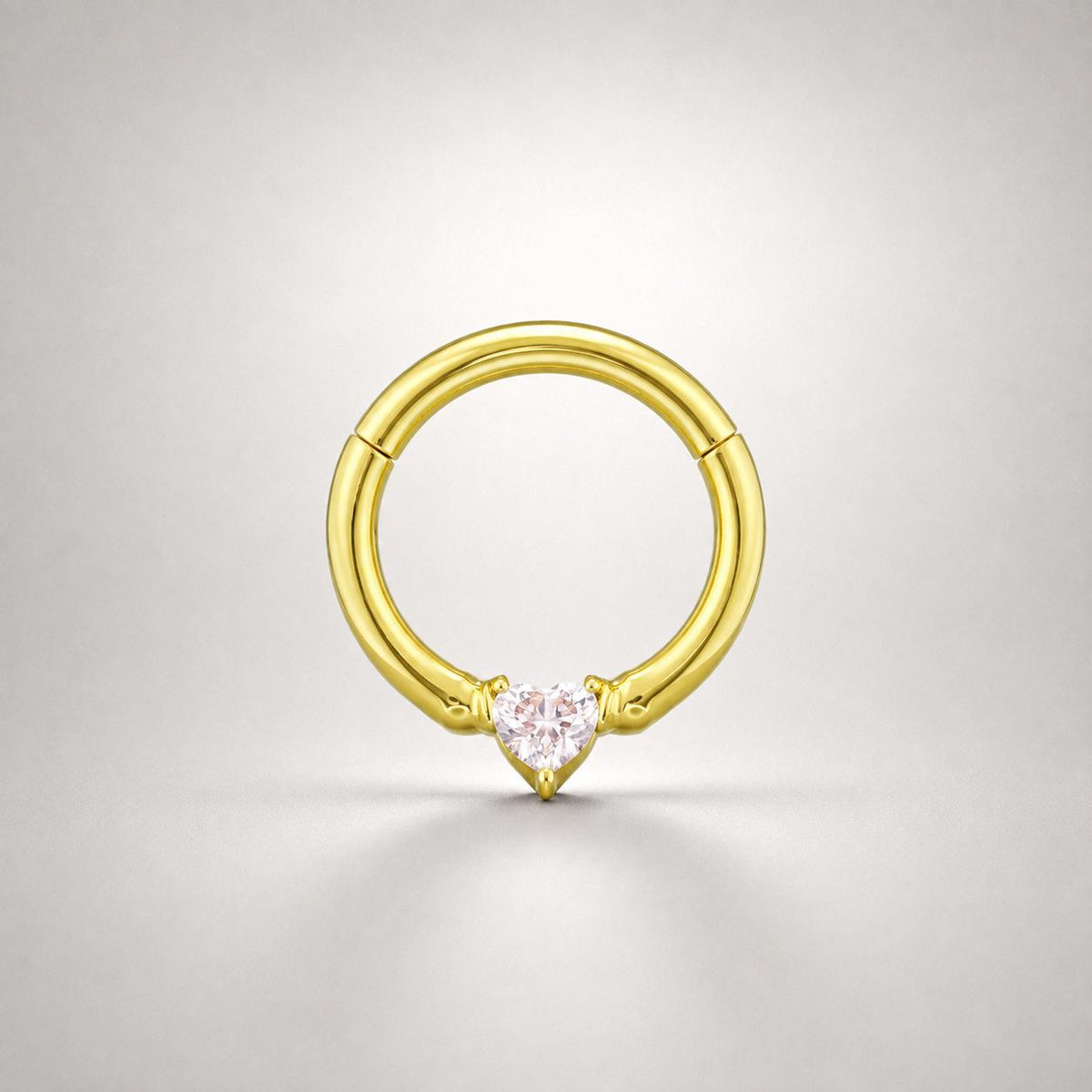 Titanium Sweetheart CZ Septum Clicker detail 7