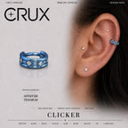Titanium Four-Leaf Clover Septum Clicker