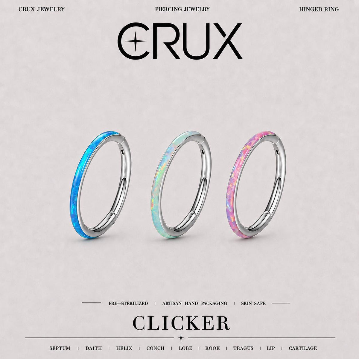 Titanium Opal Septum Clicker