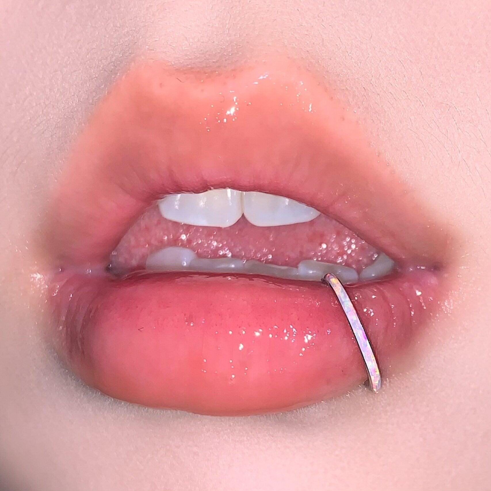 Titanium Opal Septum Clicker detail 2