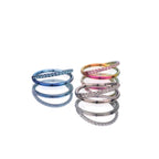 Titanium Double Layer CZ Septum Clicker detail 4