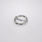 Titanium Double Layer CZ Septum Clicker detail 6