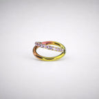 Titanium Double Layer CZ Septum Clicker detail 7