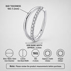 Titanium Double Layer CZ Septum Clicker detail 8