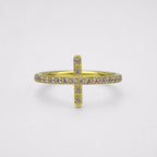 Titanium Cross CZ Septum Clicker detail 7