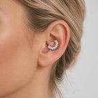 Titanium Rainbow CZ Septum Clicker detail 2