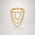 Titanium Triple Chain Septum Clicker detail 7